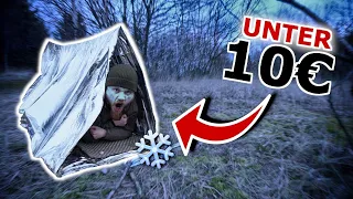 MIT 10€ SURVIVAL ZELT EINE NACHT ÜBERSTEHEN! GEHT ES SCHIEF?