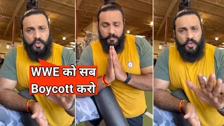 Indian Sourav Gurjar gets angry on WWE | Sourav Gurjar emotional video after leaving WWE |