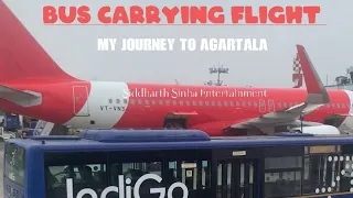 Bus Carrying Flight at Agartala Airport || Blog || Guwahati to Agartala Flight ||  Siddharth Sinha