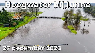 Hoogwater op de Vecht bij Junne, 27 december 2023