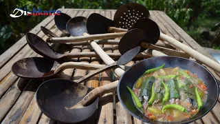 DIFFERENT LADLE MADE FROM COCONUT SHELLS | COOKING PINANGAT NA GALUNGGONG | EPISODE 68