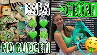 NO BUDGET *BARA GRÖNT* SHOPPING CHALLENGE!💚🍀