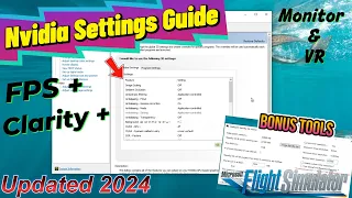 MSFS 2020 *Best Performance Settings Explained Nvidia Panel* Monitor & VR: Reduce Stutters ISLC tool