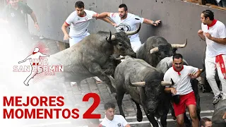 MEJORES MOMENTOS del  SEGUNDO ENCIERRO de San Fermín 2023 | Toros de José Escolar