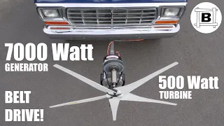 Driving a 7000W Generator With a 500W Turbine? - Wind Power on a CAR #3