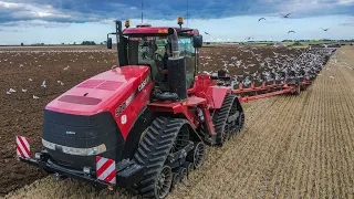 Case Quadtrac + Gregoire Besson 9 Furrow Plow