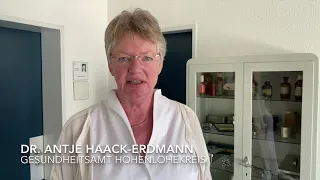 Information des Gesundheitsamts zur Großveranstaltungen - Dr. Antje Haack-Erdmann
