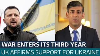 Leaders 'stand firmly' with Ukraine as they travel to Kyiv to mark anniversary of war | ITV News