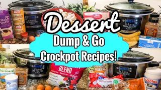 *FOUR* DUMP AND GO CROCKPOT DESSERTS! | TASTY FALL INSPIRED SLOW COOKER DESSERTS 2020 /JULIA PACHECO