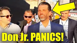 Donald Trump Jr. RUNS AWAY From Comedian After PUBLIC HUMILIATION!