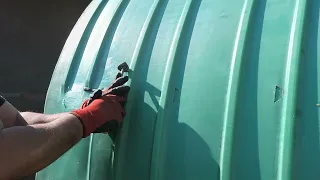 Plastic welding - Repairing a tank on a game ranch