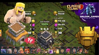 #th8 in titans league 3 star against #th9 full base #th8pushing #th8tips #th9base #coc