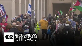 Tensions rising on fourth day of pro-Palestinian protest at Northwestern University