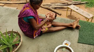 New born baby first bathing | Baby traditional first bath #newborn #babygirl #firstbath #traditional