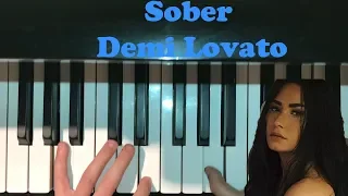 Sober Demi Lovato Piano Tutorial EASY !!!