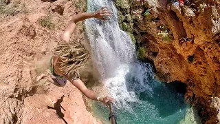 Cliff Jumping Havasupai - Insane Tricks in 4K! | DEVINSUPERTRAMP