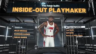 NBA 2K22 PF Inside-Out Playmaker 26 HOF Shooting Badges Epic 1st Cur Gen Build with Next Gen Skills