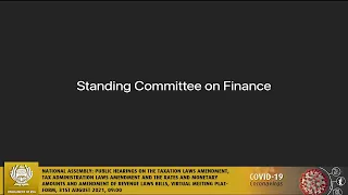 Standing Committee on Finance, 31st August 2021