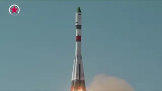 Старт ракеты с космодрома "Байконур"