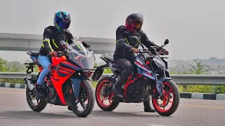 2024 KTM Duke 390 Vs KTM RC390 | Drag Race | Who Will Win?