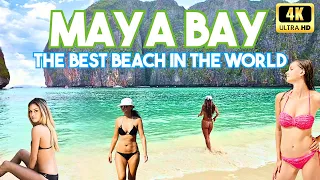 【🇹🇭 4K】Full Walking Tour of Maya Bay Krabi Thailand - The Best Beach in the World!