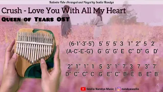 CRUSH (크러쉬) - Love You With All My Heart (Queen Of Tears OST Part.4) | Kalimba Cover & Tabs