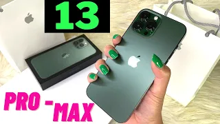 NEW ! iPhone 13 Pro Max Alpine Green (1 Terabyte) UNBOXING + Accessories / ASMR