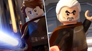 Anakin Skywalker and obi wan Kenobi vs count Dooku Lego Star Wars The Skywalker Saga Gameplay