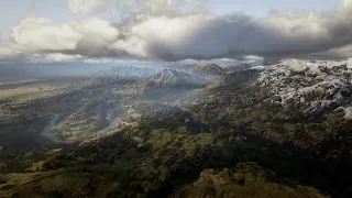 Ambience Sound | Aerial View Mountain Clouds  | 1 Hour