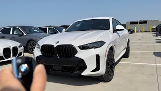 New 2024 BMW X6 Alpine White with Tacora Red Interior and M Sport Package!