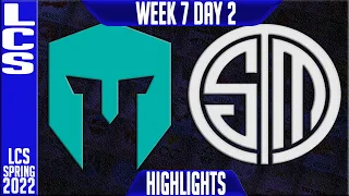 IMT vs TSM Highlights | LCS Spring 2022 W7D2 | Immortals vs Team Solomid