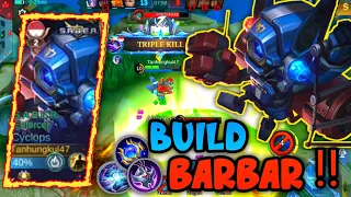 CYCLOPS BUILD BARBAR ❗MUSUH SEKEJAP LANGSUNG MATI ❗- MOBILE LEGENDS