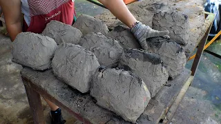 Moist Chicken Baked in Mud for 4 Hours - Malaysian Street Food