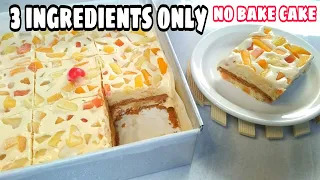 Graham Fruit Cocktail Cake | 3 Ingredients Only | No Bake Cake | Sobrang Sarap na Dessert