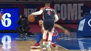Russell Westbrook drops Ben Simmons on the stepback | Sixers vs Wizards