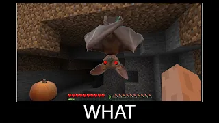 Minecraft wait what meme part 291 realistic minecraft Bat