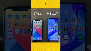 IPHONE 11 vs XIAOMI 11T 5G Speed Test #shorts