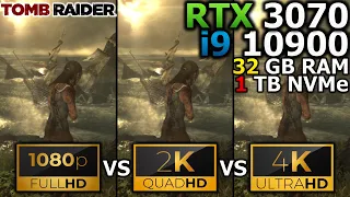 Tomb Raider GOTY | 1080p vs 1440p vs 2160p | RTX 3070 | i9 10900 | 32GB RAM | 1TB M.2 SSD