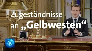 Macron geht auf „Gelbwesten“ zu