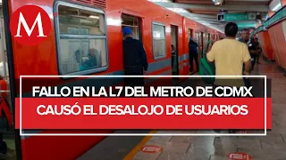 Desalojan Línea 7 del Metro por supuesto incendio en Metro Camarones