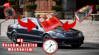 Mercedes Benz W220 S-CLASS Vacuum Lock Actuator Mechanism ✓مرسيدس نظام القفل بشفط الهواء