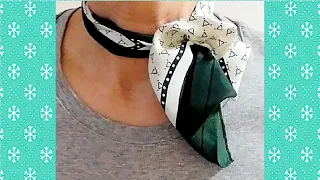 ♡a very unique way to fold scarves like Origami in different style【スカーフの巻き方】折り紙のようにスカーフを折って巻く！