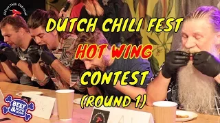 Hot Chili Wings Eating Contest (Round 1) - Dutch ChiliFest 2019