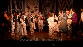 Traditional Ainu dance India tour performance - Yaisama (Impromtu song) and Horippa (Ring Dance)