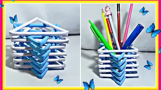 Origami Pen Stand | Easy Pen Stand With Paper | Makeup Organizer | Paper Craft