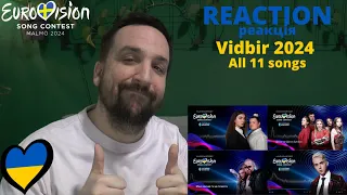 🇺🇦 UKRAINE / REACTION: VIDBIR 2024 - All 11 Songs (Eurovision 2024)