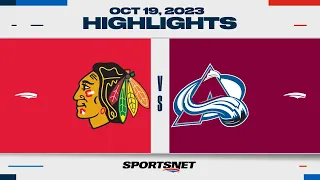 NHL Highlights | Blackhawks vs. Avalanche - October 19, 2023