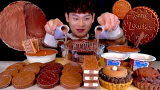 ASMR 달달구리 초콜릿🍫로아커 초콜릿 초코타르트 숟가락 초콜릿 초코브라우니 먹방!Chocolate Dessert Choco Snack Bread Tiramisu MuKBang!