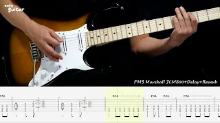 Quiet riot - Cum on feel the noize Guitar Lesson With Tab(Slow Tempo)