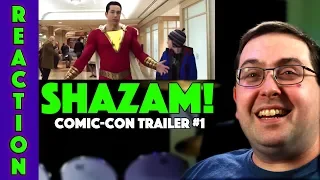 REACTION! Shazam! Comic-Con Teaser Trailer #1 - Zachary Levi Movie 2019